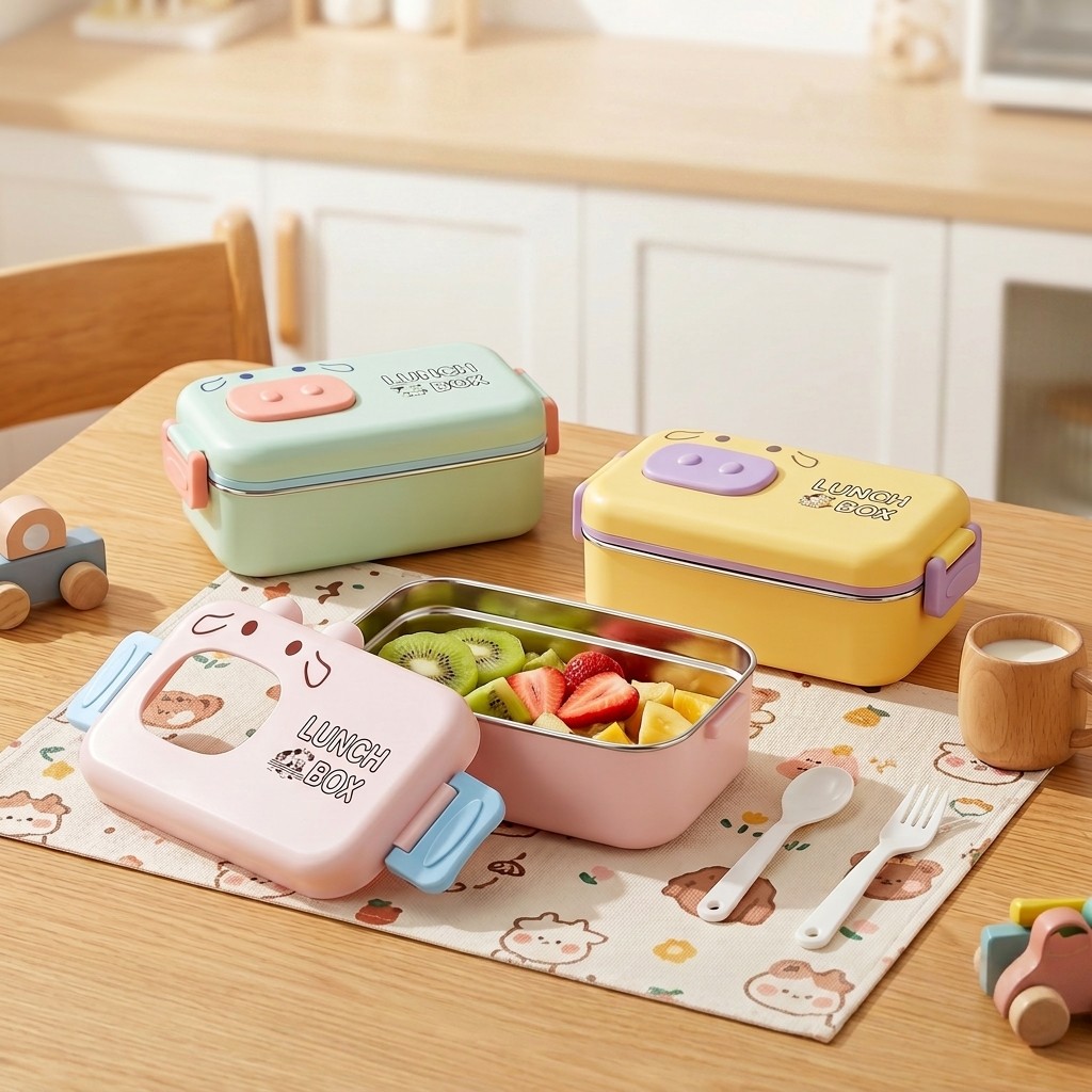 Food Or Snacks - 304 RVS Bento Box Lekvrij Verdeeld