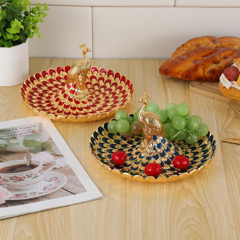 Food Platter Snacks - Pauwenfruitplateau, snacks voor paleisbanketten, taartbewaarvaas, decoratie-accessoires