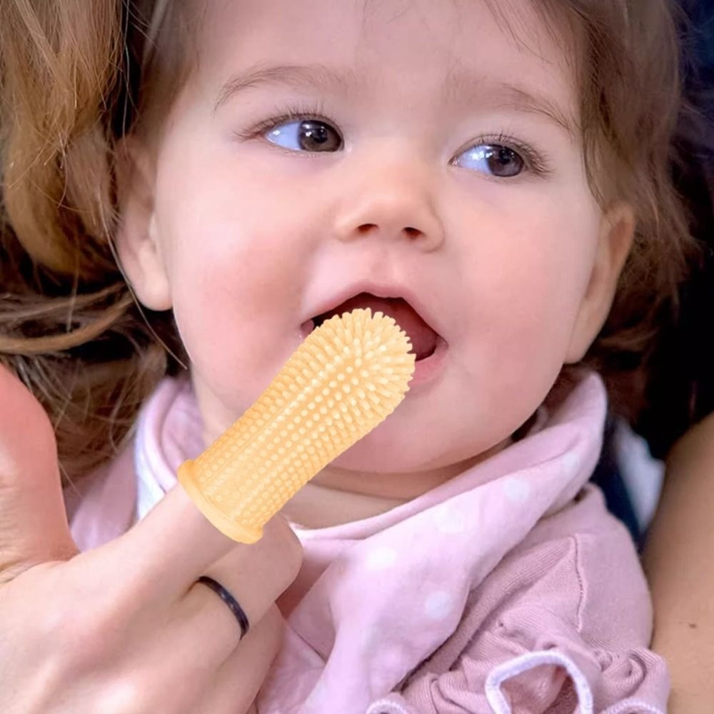 Foods X - Zachte rubberen babyvinger-tandenborstel Gezondheidszorg Voedselveilige siliconen