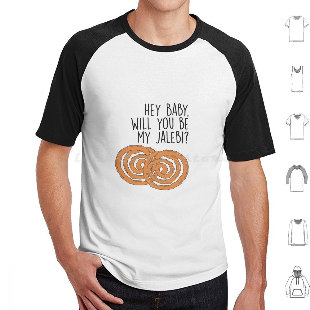 Food Sweet Snacks - Jalebi Baby. Snack Lines T-shirt Katoen