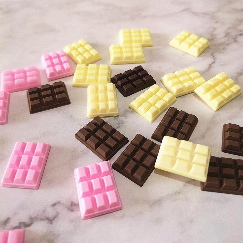 Food Sweet Snacks - 10 Stuks 23*16Mm Mix Chocolade Polymeer