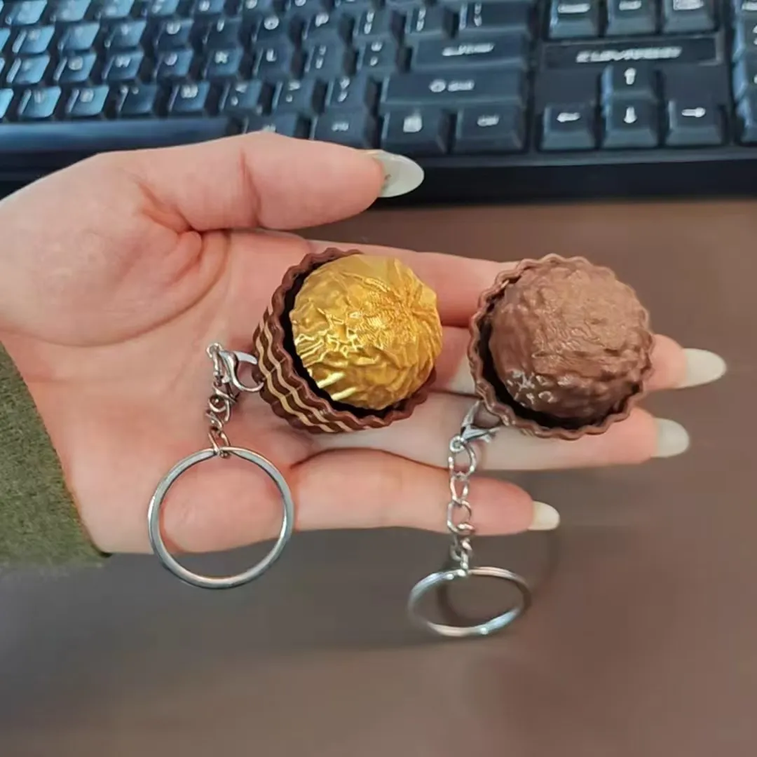 Food Sweet Snacks - Dubai Chocolade Toetsenbord Sleutelhanger Stressverlichting Fidget