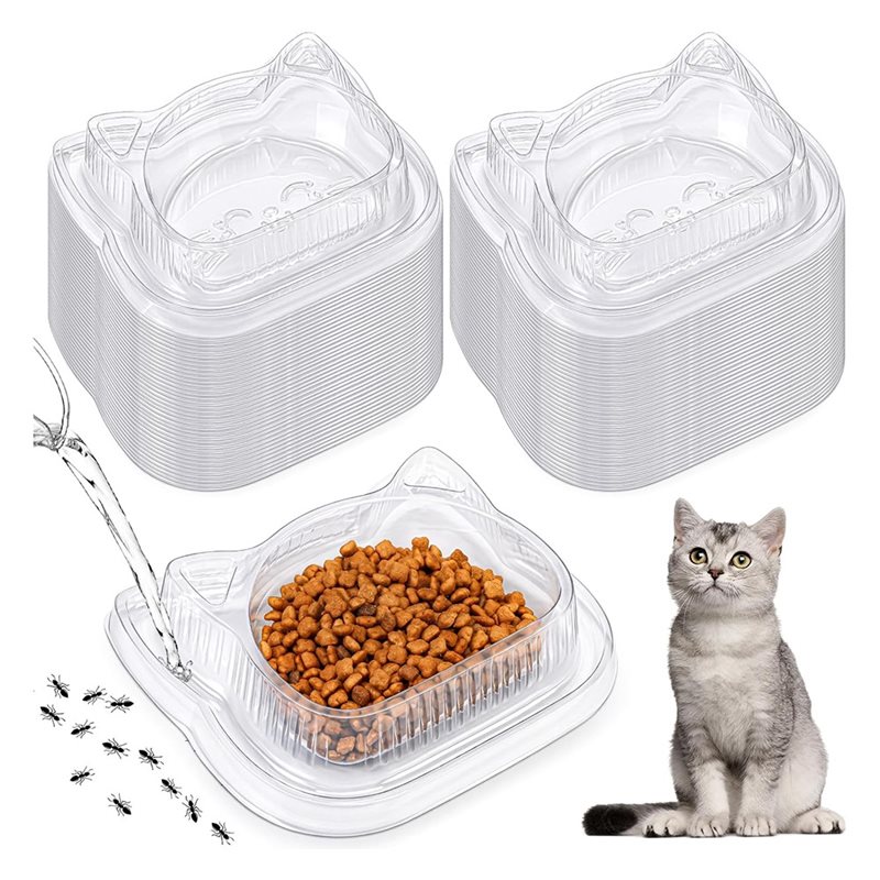 Foods X - M11K-Wegwerpvoerbakjes voor huisdieren, 50 stuks, anti-mieren