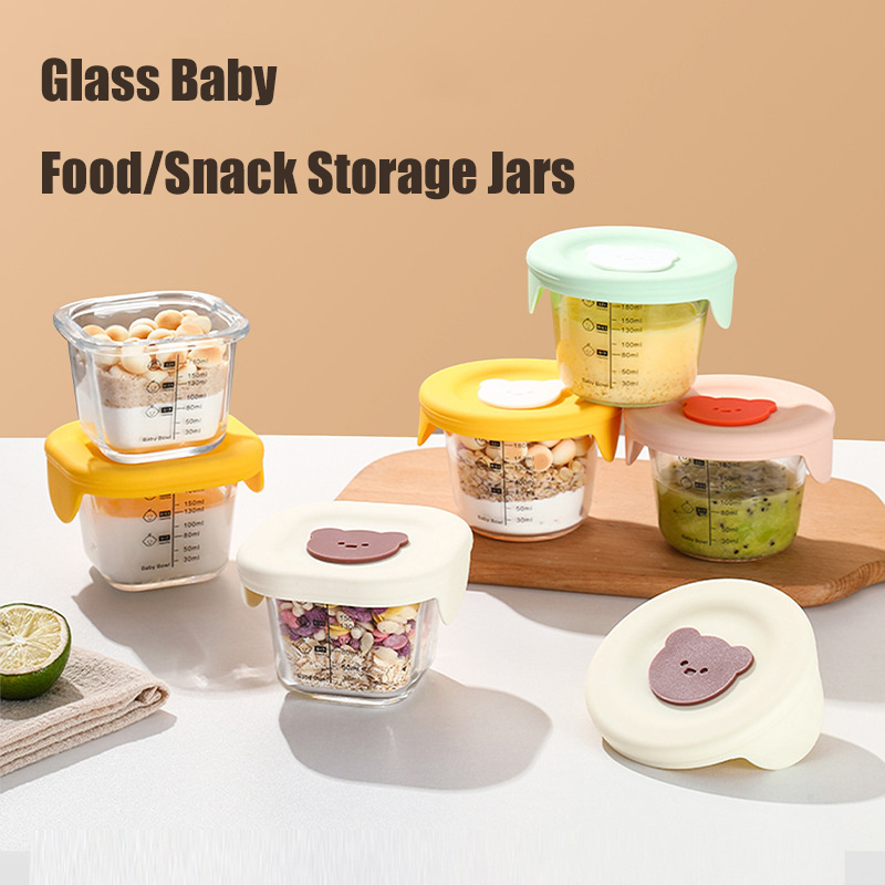 Food Snacks For 1 Year Old - 180ml Glazen Babyvoeding Opslag Potten Met