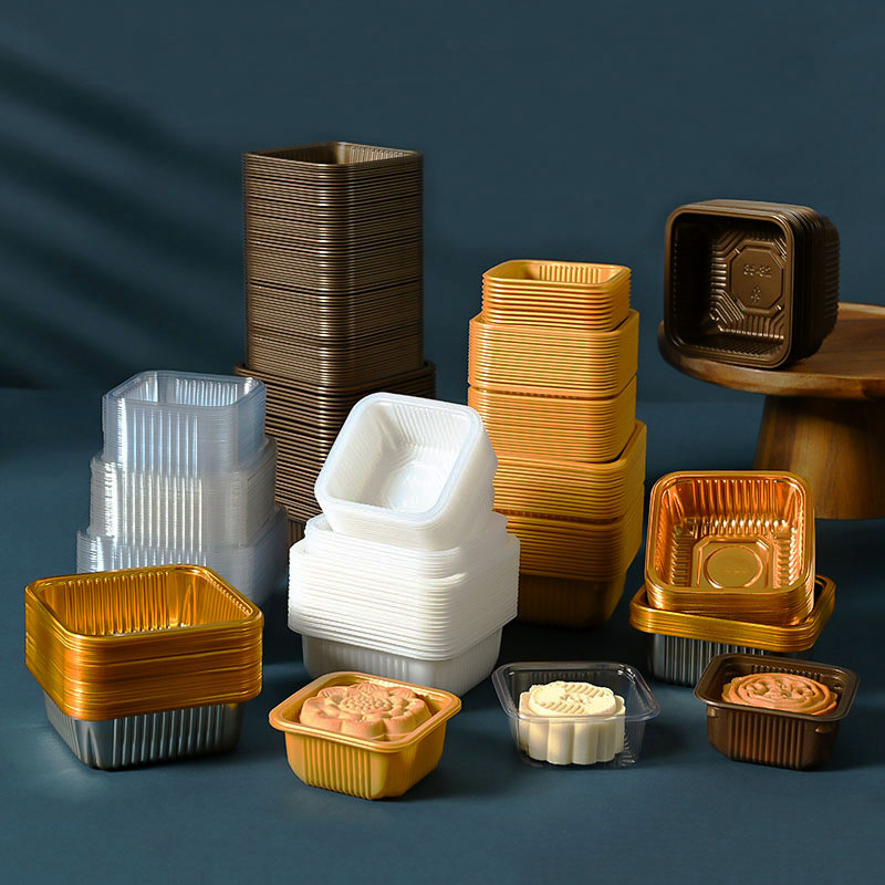 Food Or Snacks - 100 stks Mooncake Plastic Lade PET