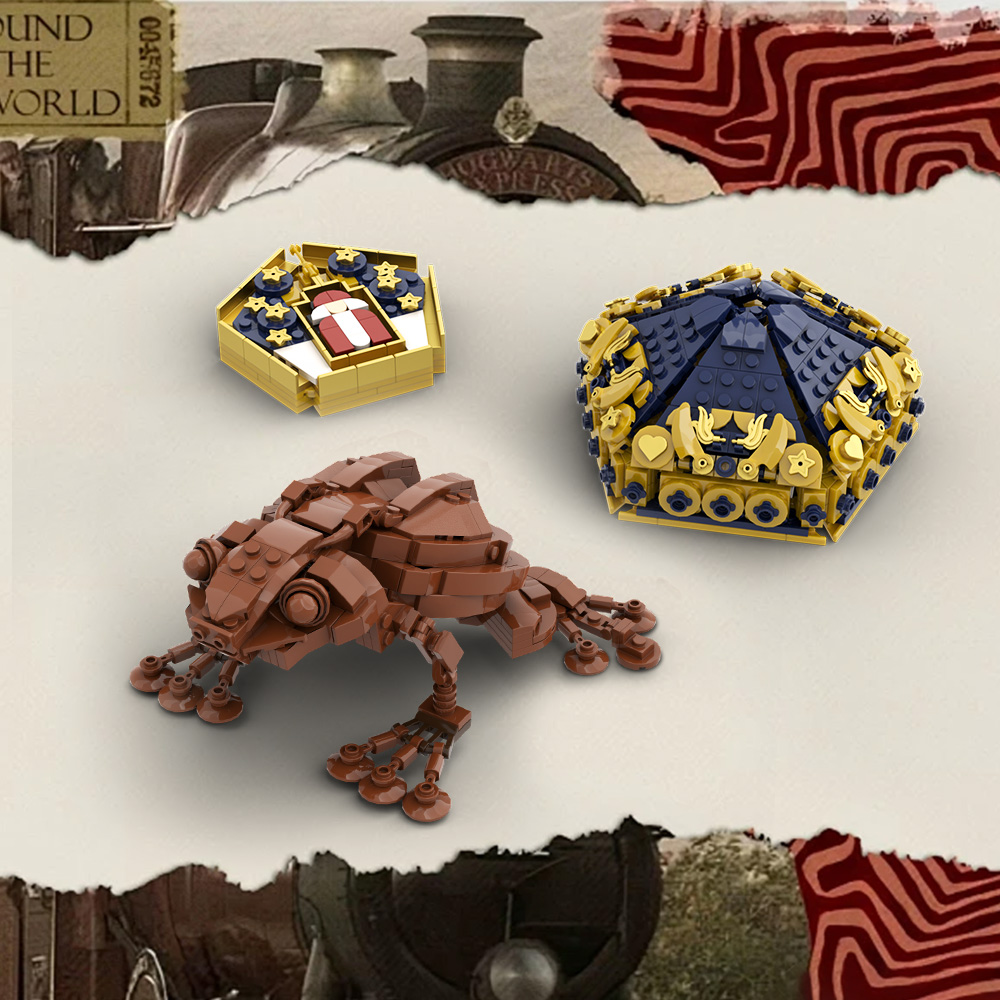 Food Sweet Snacks - MOC Magic School Chocolade Kikker Bouwstenen
