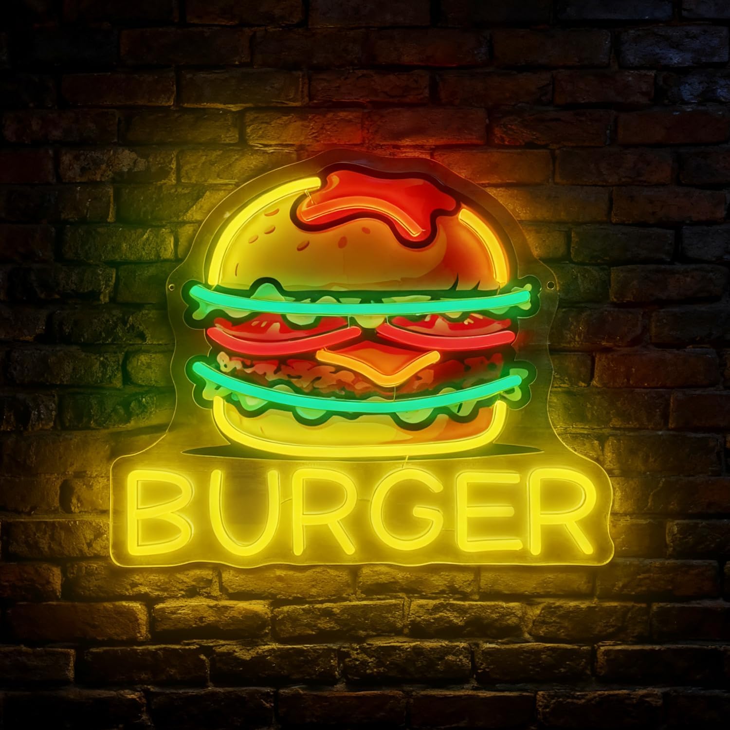 Burger Neon Sign, LED Hamburge - Food Snacks Restaurant recensie en prijs