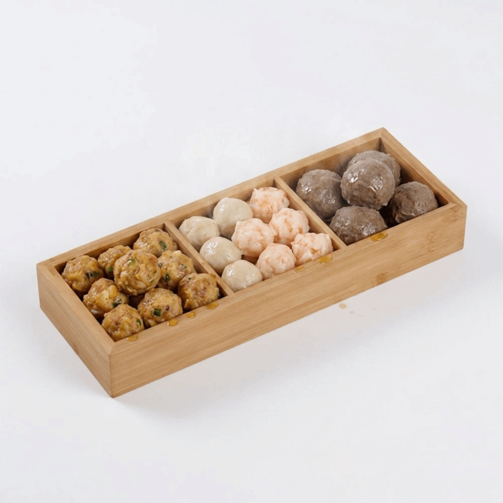 Bamboe serveerschaal, apart, b - Food Snacks Options recensie en prijs