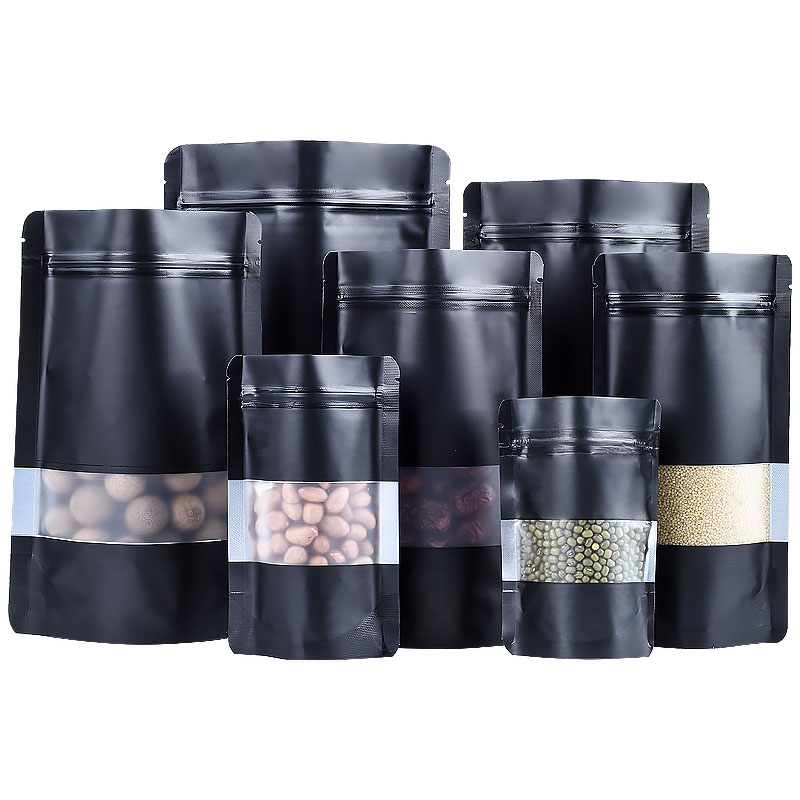 100PCS Stand-up Mat Zwart Alum - Food Or Snacks recensie en prijs