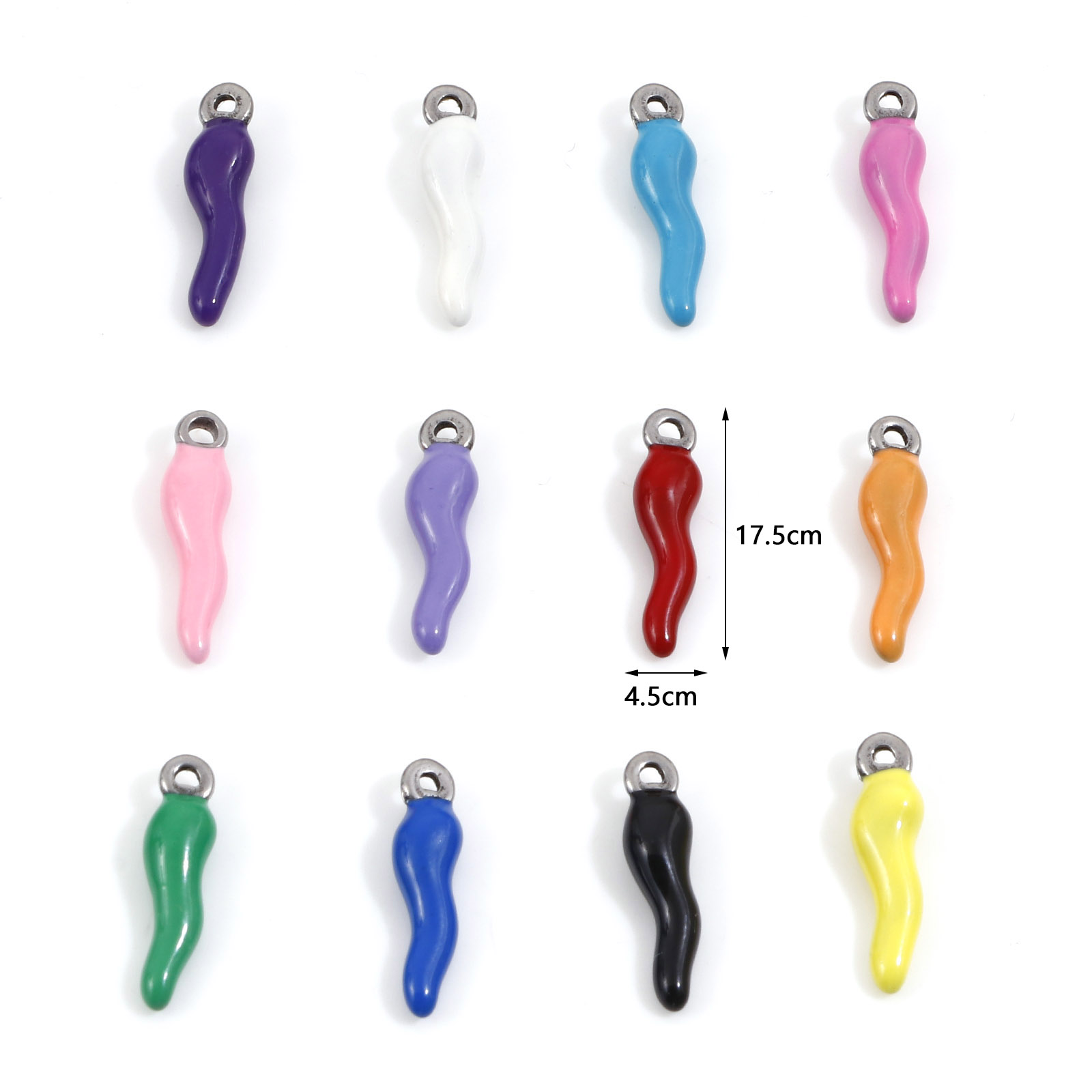 2Pcs Nieuwe Rvs Charms Multico - Foods X recensie en prijs