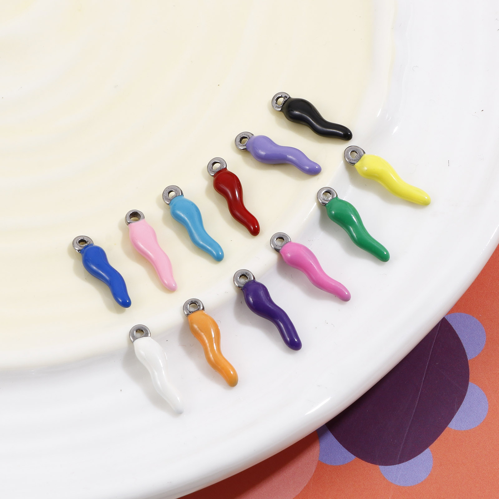 2Pcs Nieuwe Rvs Charms Multico - Foods X recensie en prijs