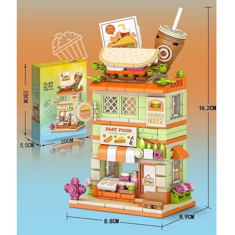 Creatieve Snack Bar Bricks Mod - Food City Snacks recensie en prijs